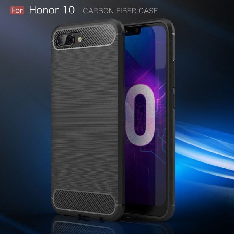 Skal Honor 10 Svart Borstad Kolfiber