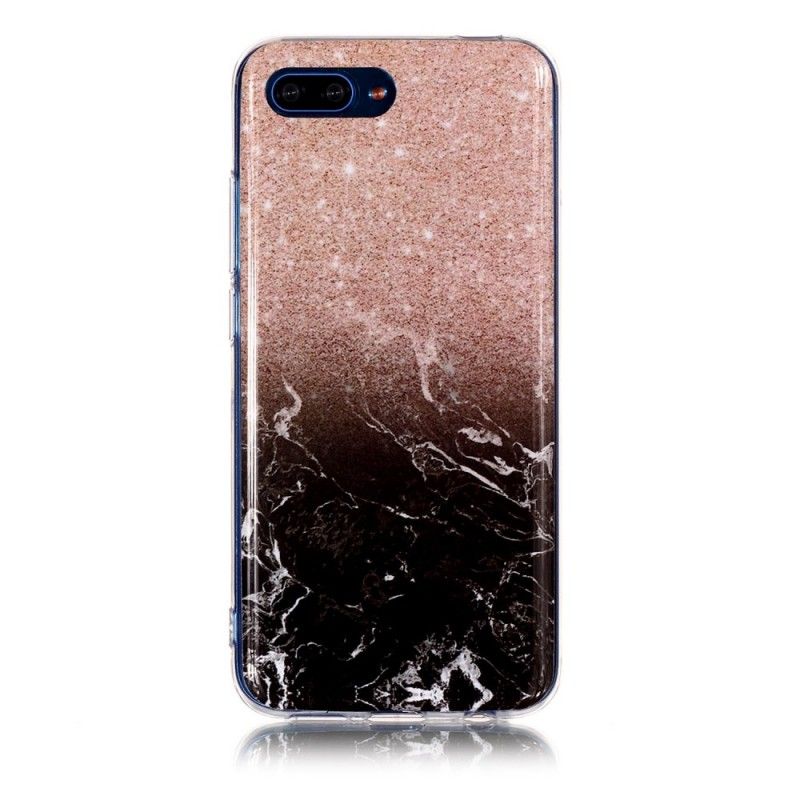 Skal Honor 10 Svart Glitter I Marmor