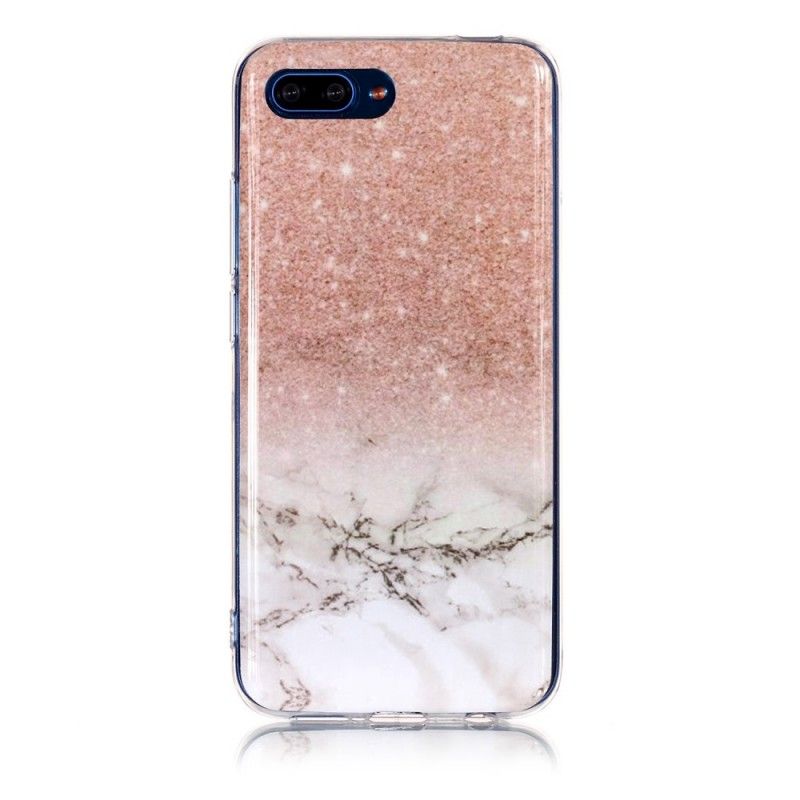 Skal Honor 10 Svart Glitter I Marmor