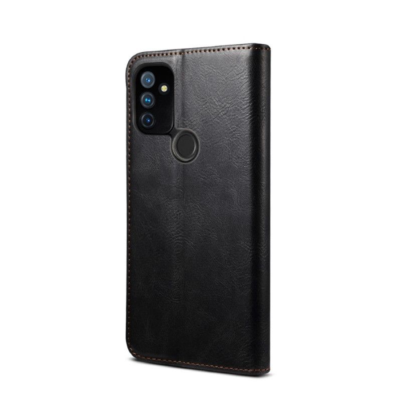 Folio-fodral OnePlus Nord N100 Svart Vaxat Konstläder