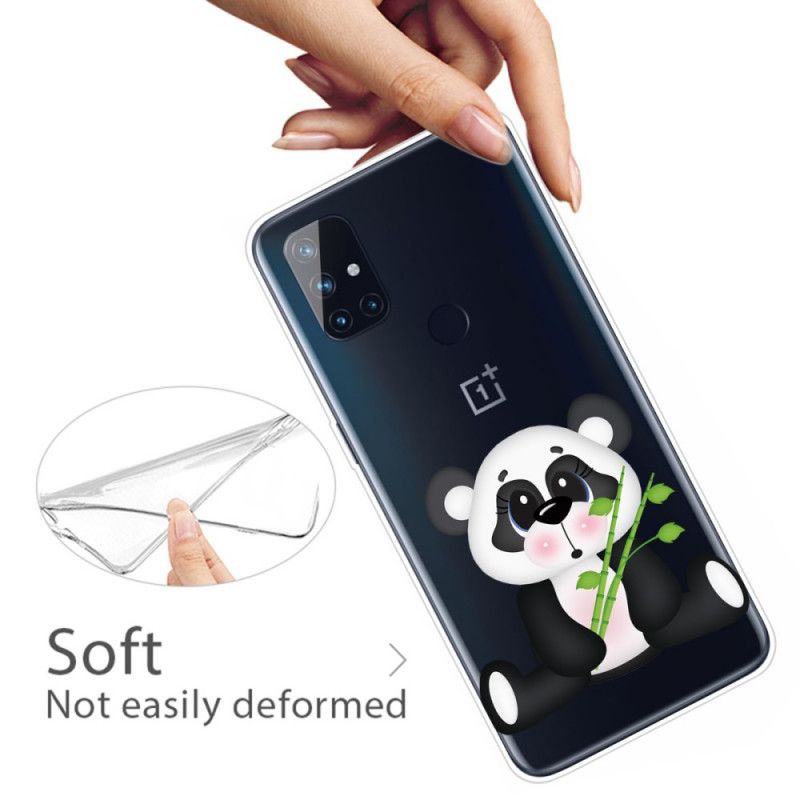 Skal för OnePlus Nord N100 Transparent Ledsen Panda