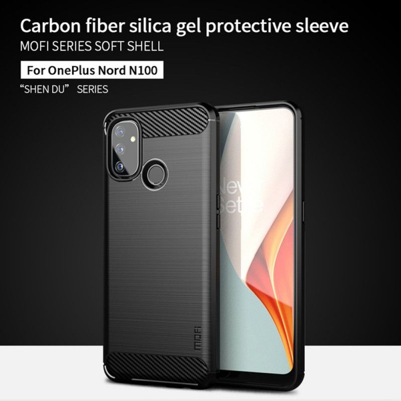 Skal OnePlus Nord N100 Svart Mofi Borstat Kolfiber