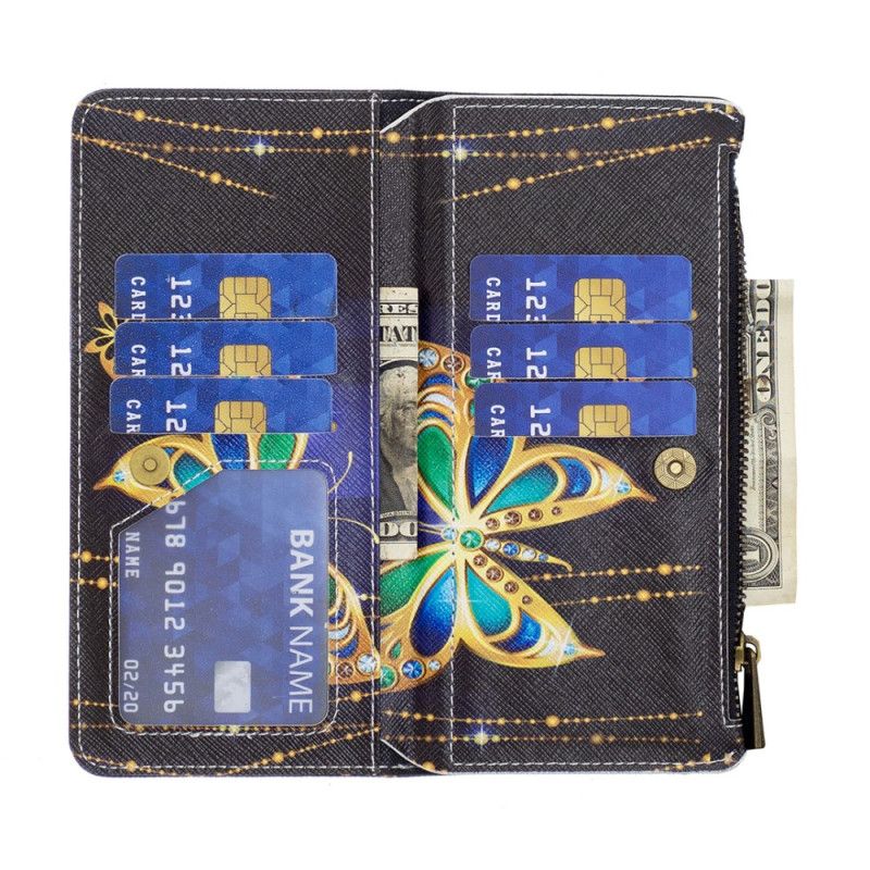 Fodral Xiaomi Redmi Note 13 Pro Plus 5g Rhinestone Butterflies Wallet