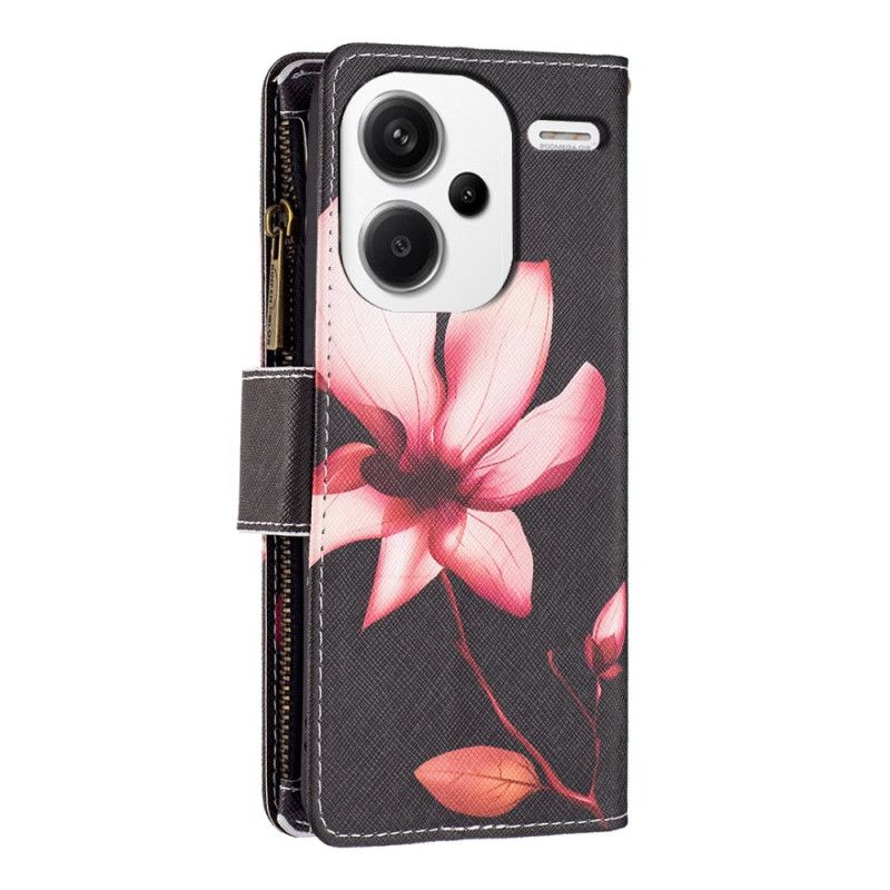 Läderfodral Xiaomi Redmi Note 13 Pro Plus 5g Telefonfodral Lotus Wallet