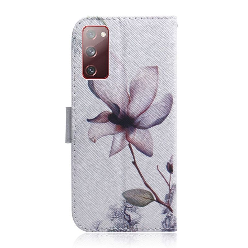 Fodral Samsung Galaxy S20 FE Gammal Rosblomma