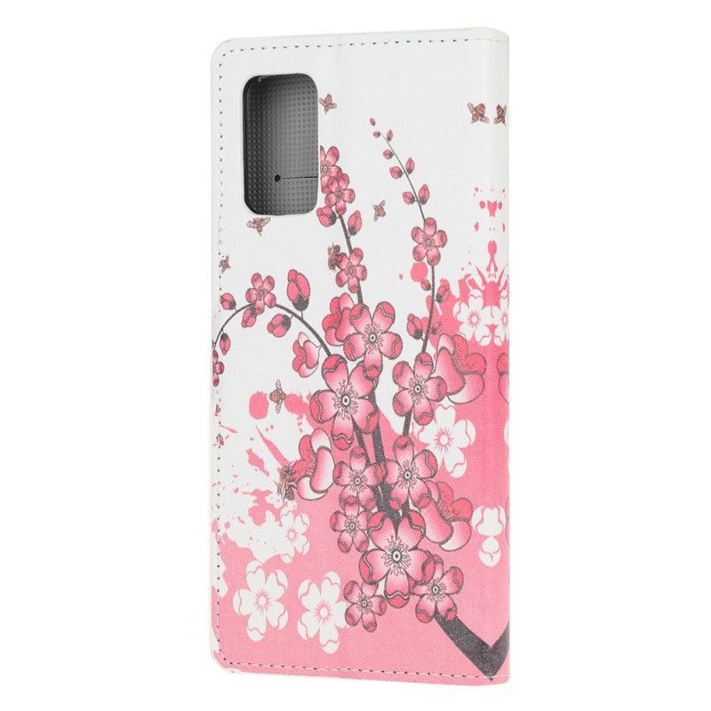 Fodral Samsung Galaxy S20 FE Magenta Tropiska Blommor