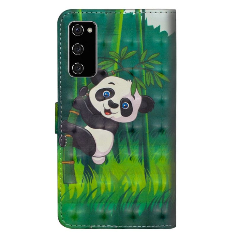 Läderfodral Samsung Galaxy S20 FE Mobilskal Panda Och Bambu