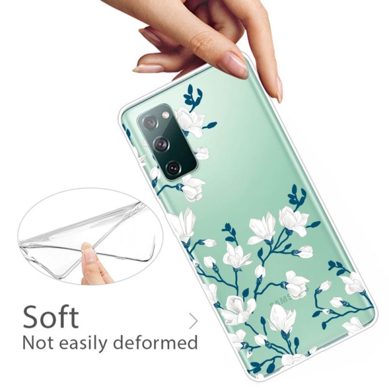 Skal för Samsung Galaxy S20 FE Vita Blommor