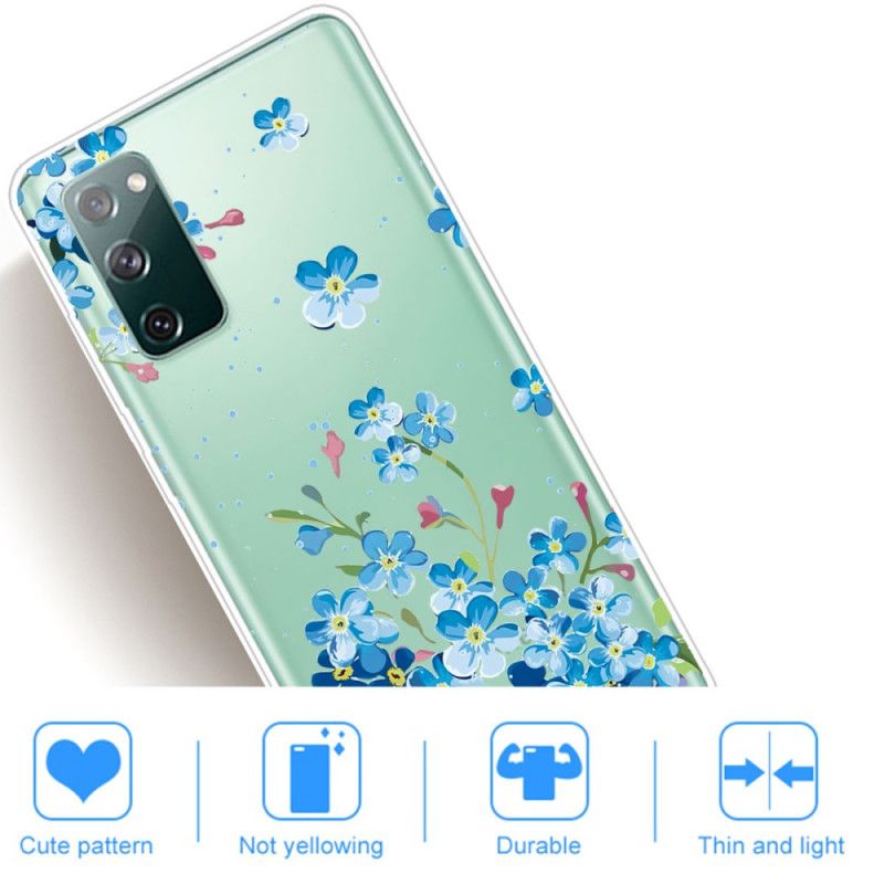 Skal Samsung Galaxy S20 FE Blå Blommor