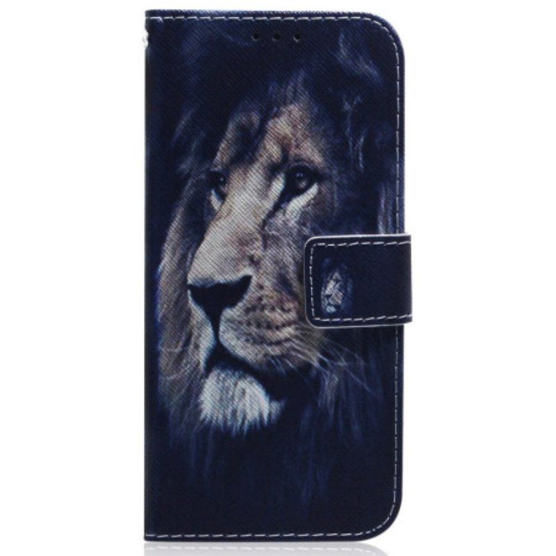 Folio-fodral Oppo Reno 8 Pro Med Kedjar Lanyard Lion