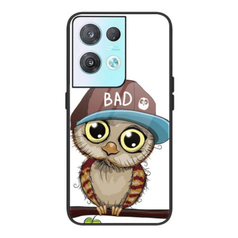Skal Oppo Reno 8 Pro Bad Owl Härdat Glas