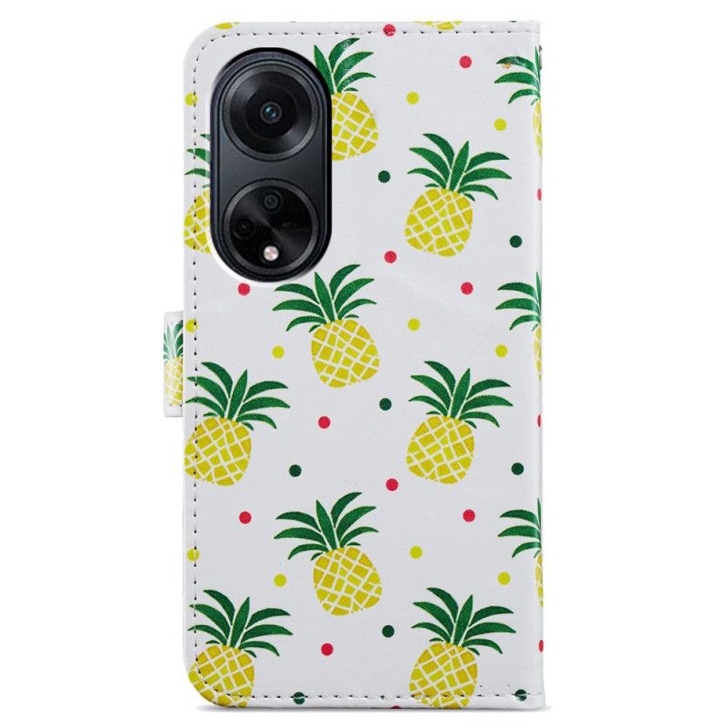 Fodral Oppo A98 5g Ananas Med Rem