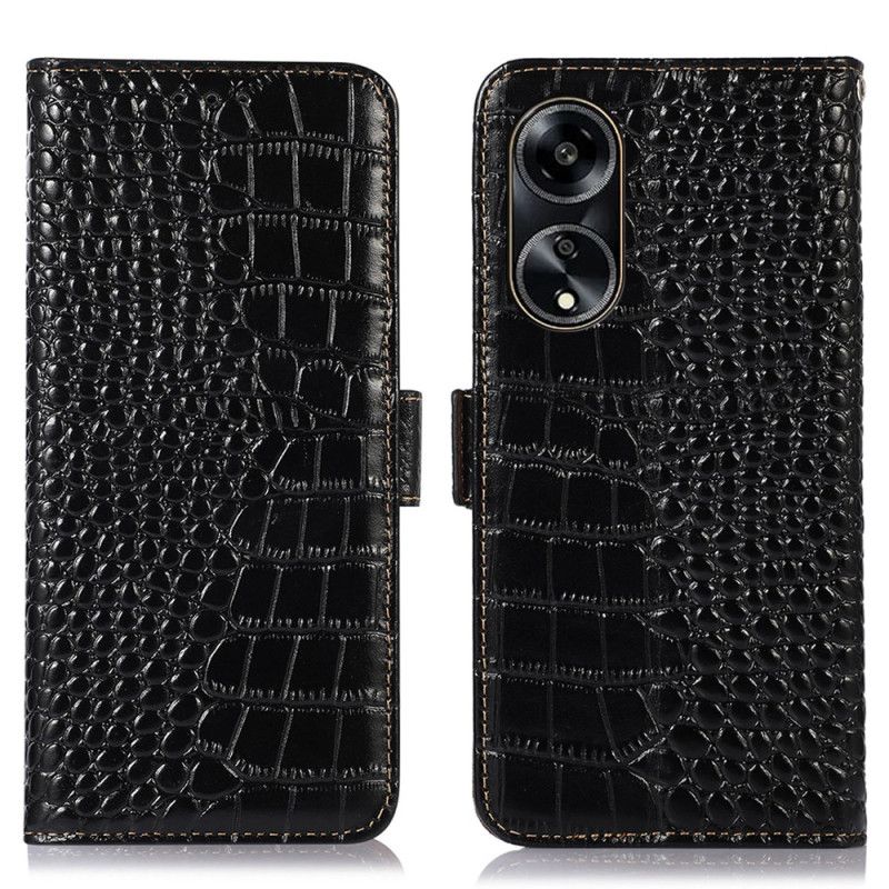 Fodral Oppo A98 5g Khazneh Crocodile Style Rfid Blockering