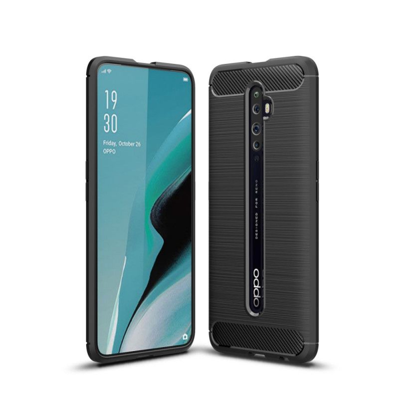 Skal Oppo Reno 2Z Svart Borstad Kolfiber