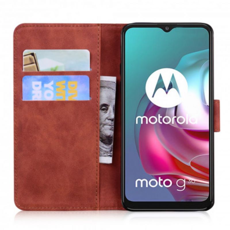 Fodral Moto G30 / G10 Style Leather Vintage Couture