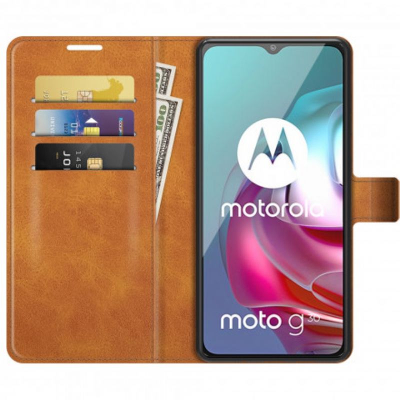 Läderskal Fodral Moto G30 / G10 Magnetlås