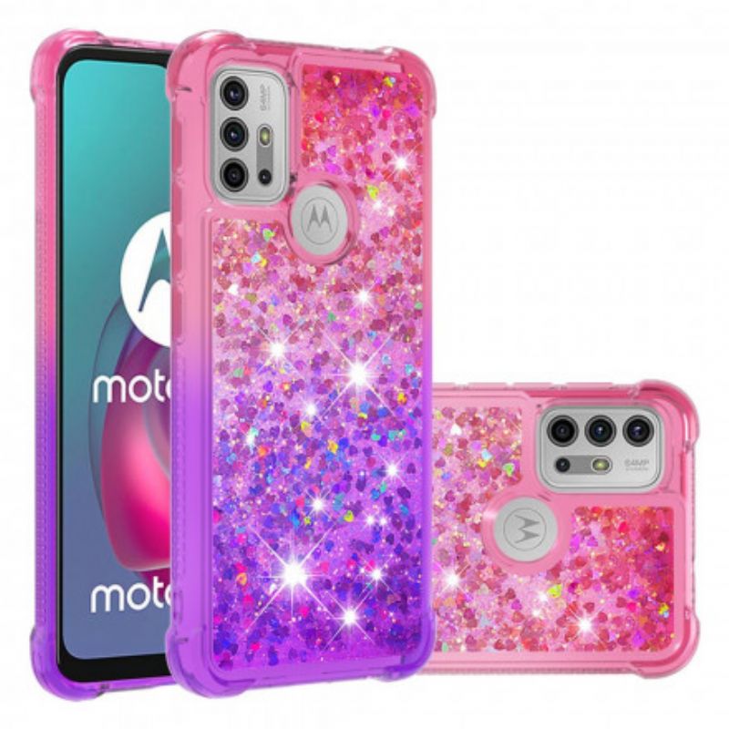 Skal För Moto G30 / G10 Glitterfärger