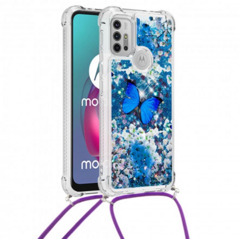 Skal Moto G30 / G10 Butterfly Sequin Dragsko