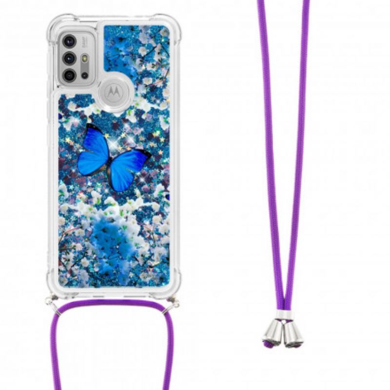 Skal Moto G30 / G10 Butterfly Sequin Dragsko