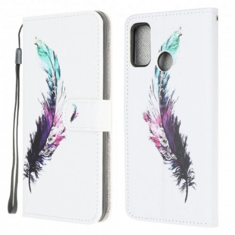 Skyddsfodral Moto G30 / G10 Strap Feather