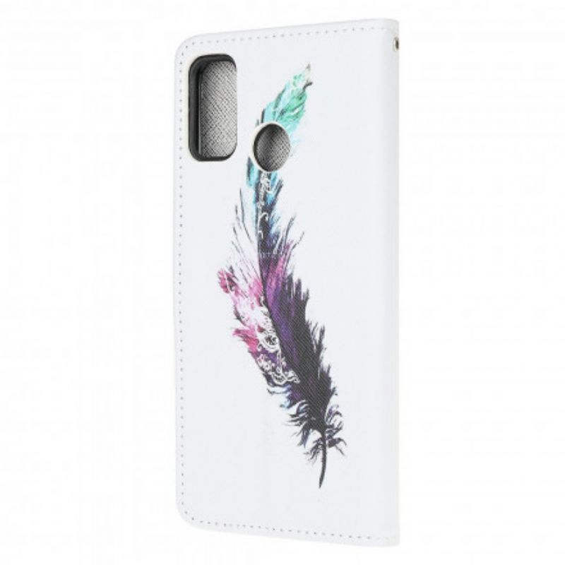 Skyddsfodral Moto G30 / G10 Strap Feather