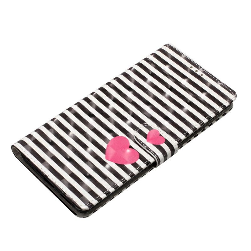 Fodral iPhone 16 Stripes And Hearts Strap