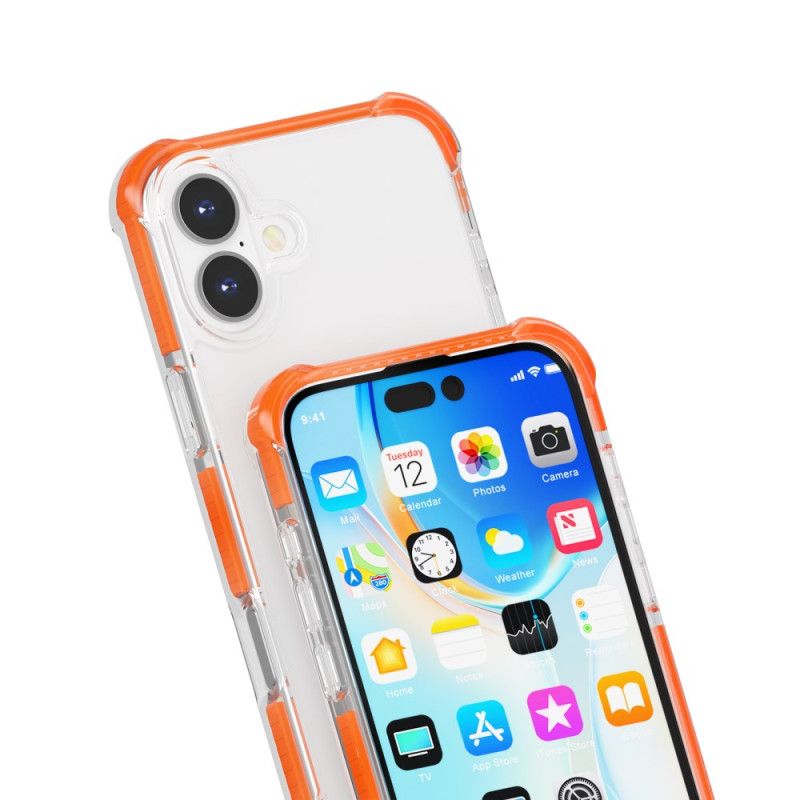 Skal iPhone 16 Telefonfodral Färgade Kanter