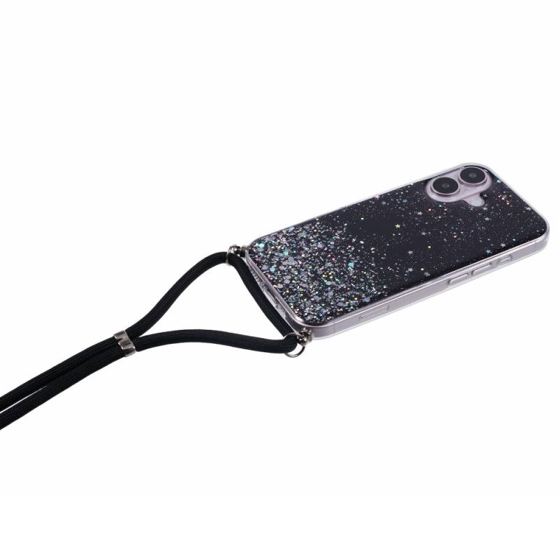 Skal iPhone 16 Telefonfodral Sequin Series Cord