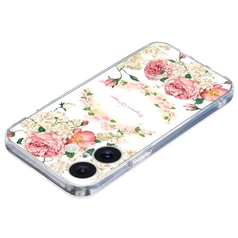 Skal iPhone 16 Transparent Edge Roses