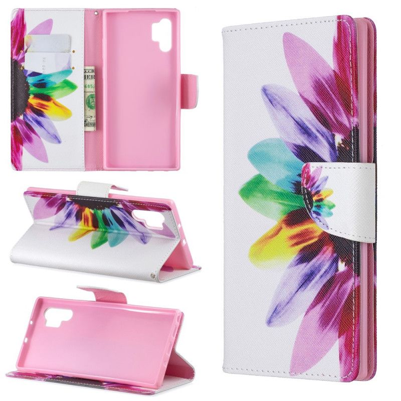 Fodral Samsung Galaxy Note 10 Plus Akvarellblomma