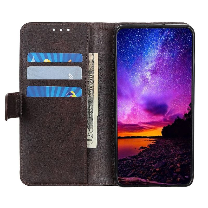 Fodral Samsung Galaxy Note 10 Plus Kaffe Lädereffektstil