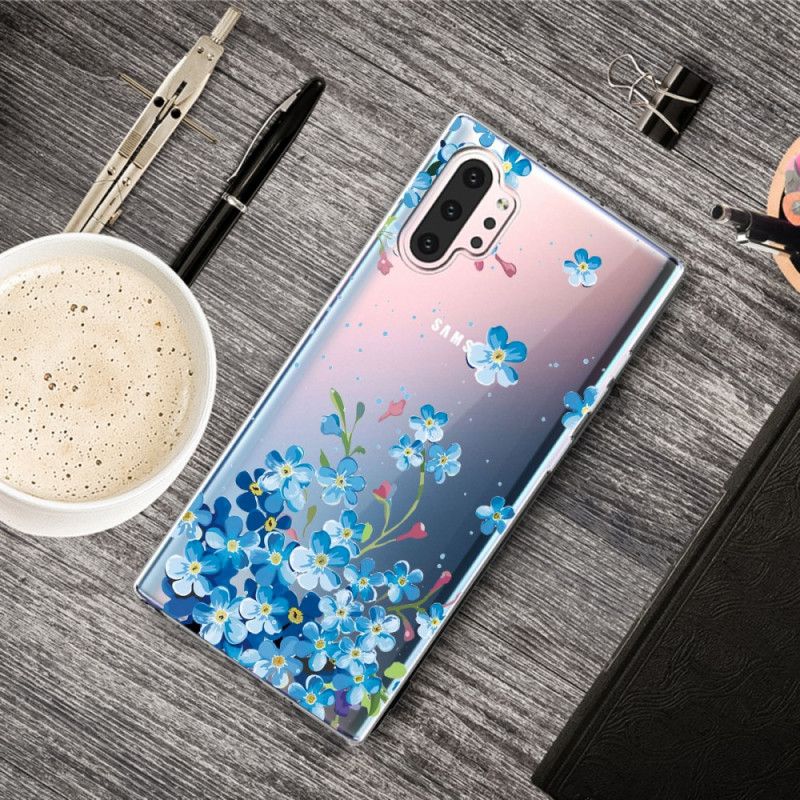 Skal för Samsung Galaxy Note 10 Plus Blå Blommor