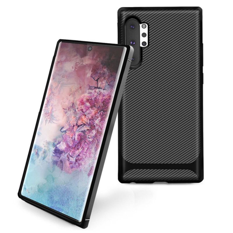 Skal för Samsung Galaxy Note 10 Plus Svart Kolfiber Twill