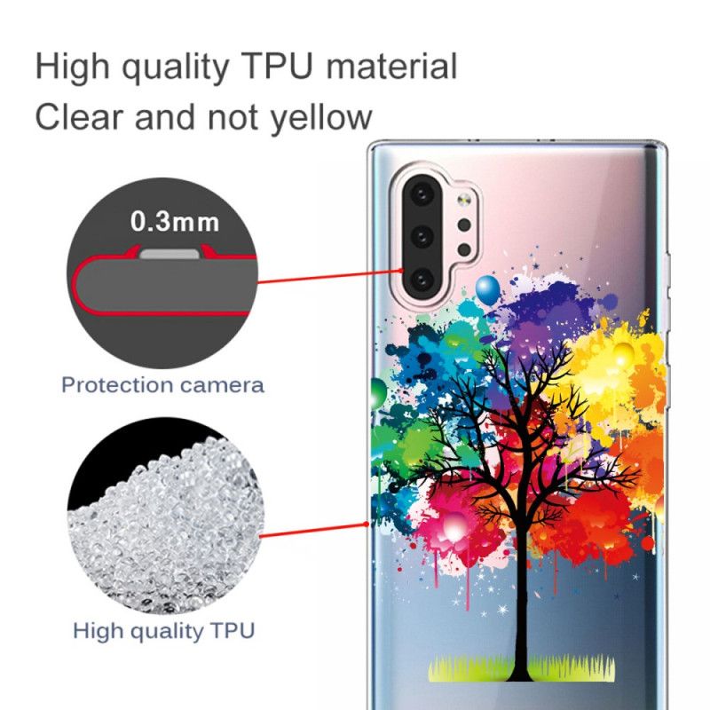 Skal Samsung Galaxy Note 10 Plus Transparent Akvarell Träd