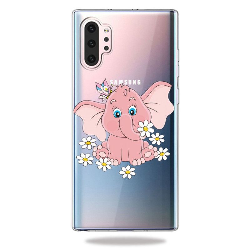 Skal Samsung Galaxy Note 10 Plus Transparent Rosa Elefant