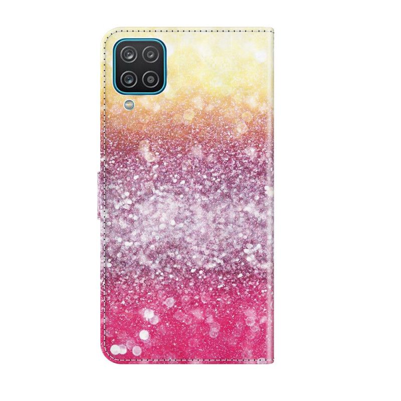 Fodral för Samsung Galaxy A12 Magenta Glitter