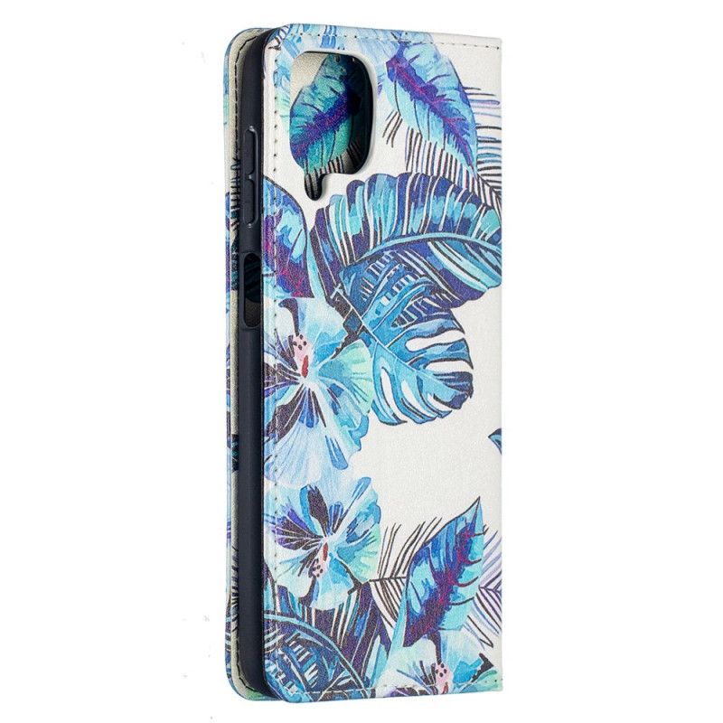 Folio-fodral Samsung Galaxy A12 Grön Löv