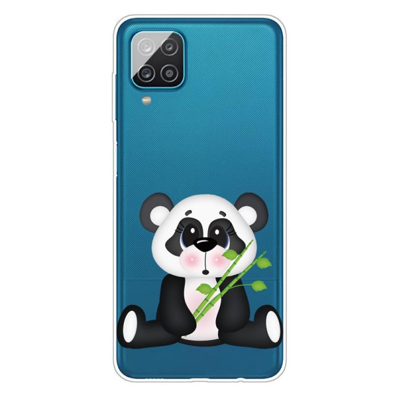 Skal för Samsung Galaxy A12 Transparent Ledsen Panda