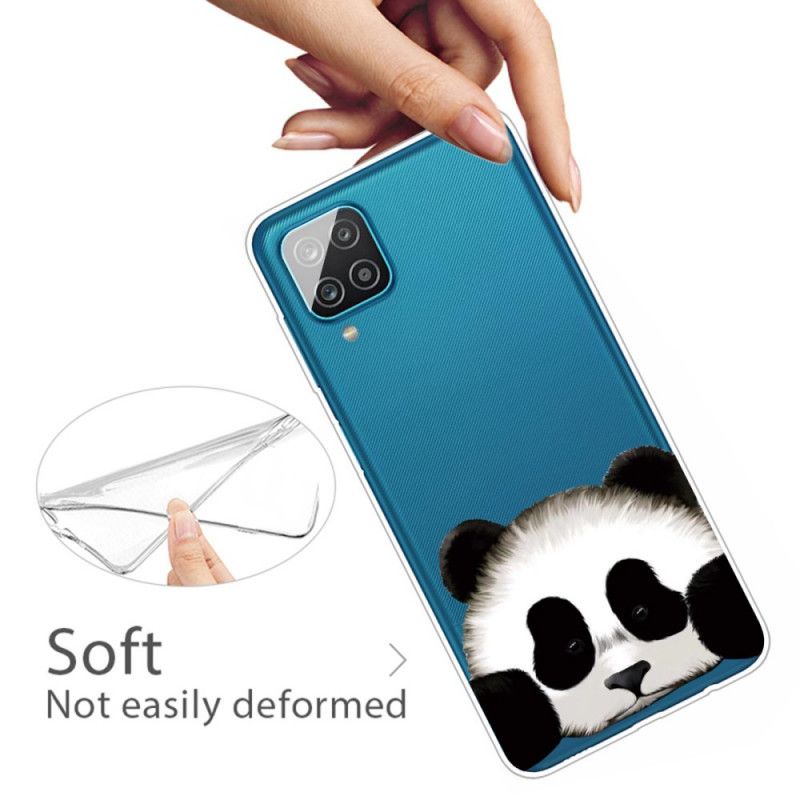 Skal för Samsung Galaxy A12 Transparent Panda