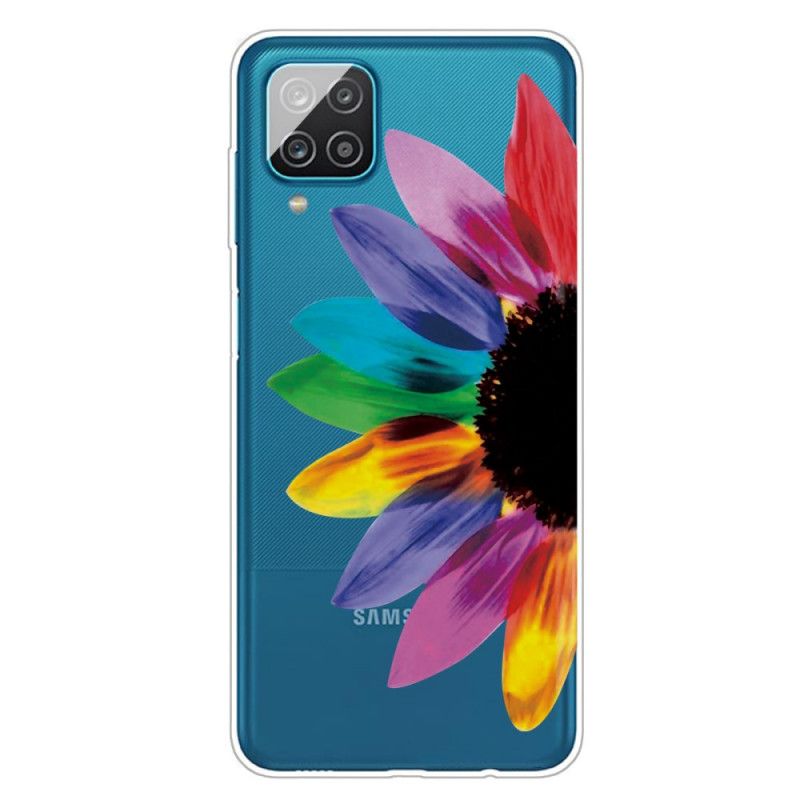 Skal Samsung Galaxy A12 Färgad Blomma