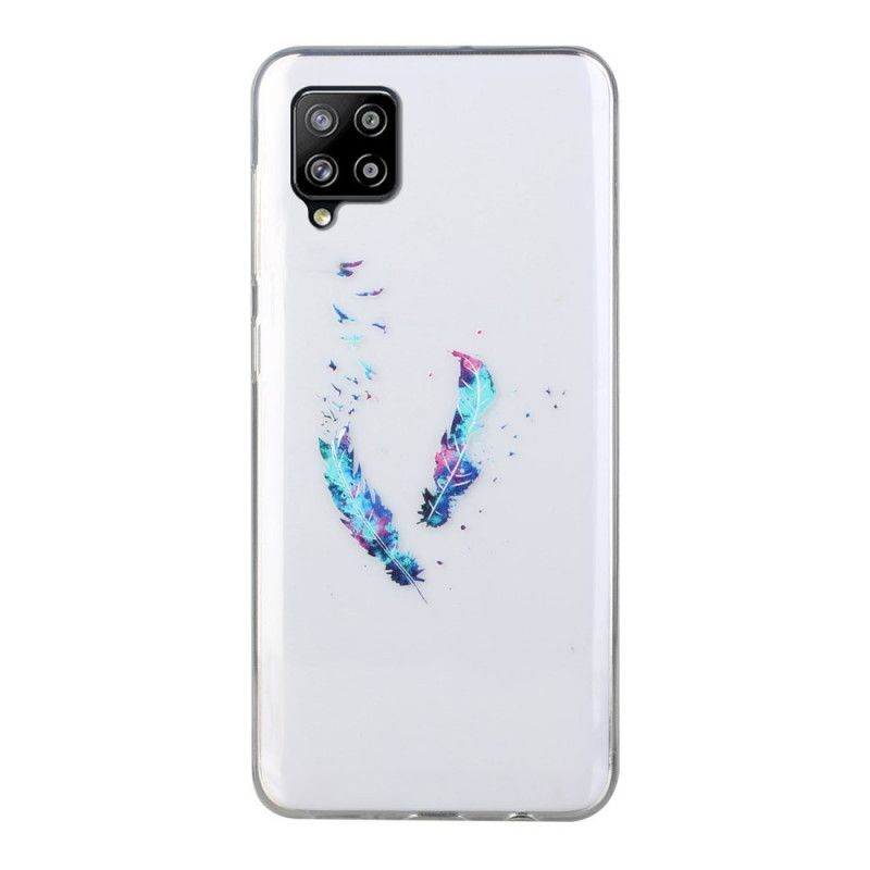 Skal Samsung Galaxy A12 Genomskinliga Fjädrar