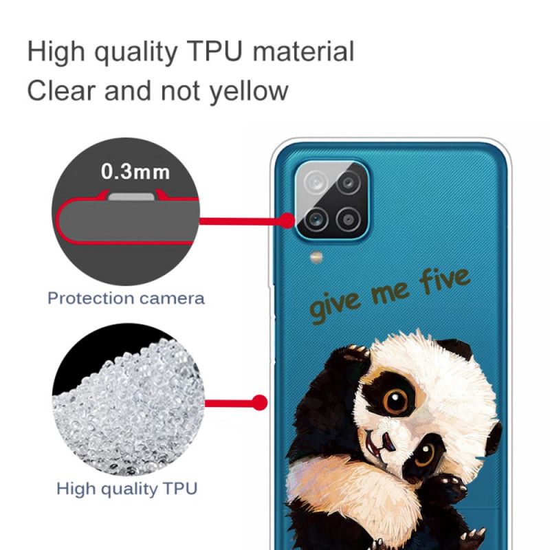 Skal Samsung Galaxy A12 Mobilskal Transparent Panda Ge Mig Fem