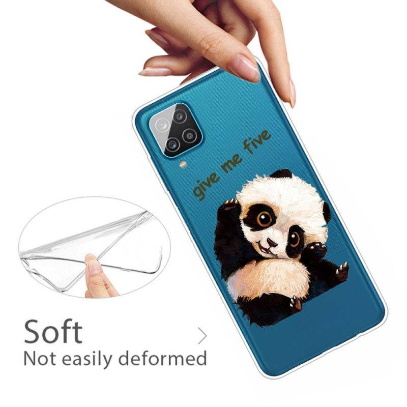 Skal Samsung Galaxy A12 Mobilskal Transparent Panda Ge Mig Fem