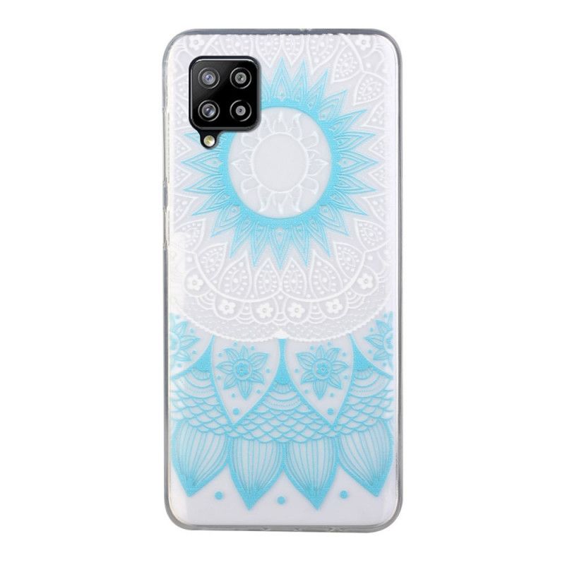 Skal Samsung Galaxy A12 Rosa Transparent Färgglad Mandala