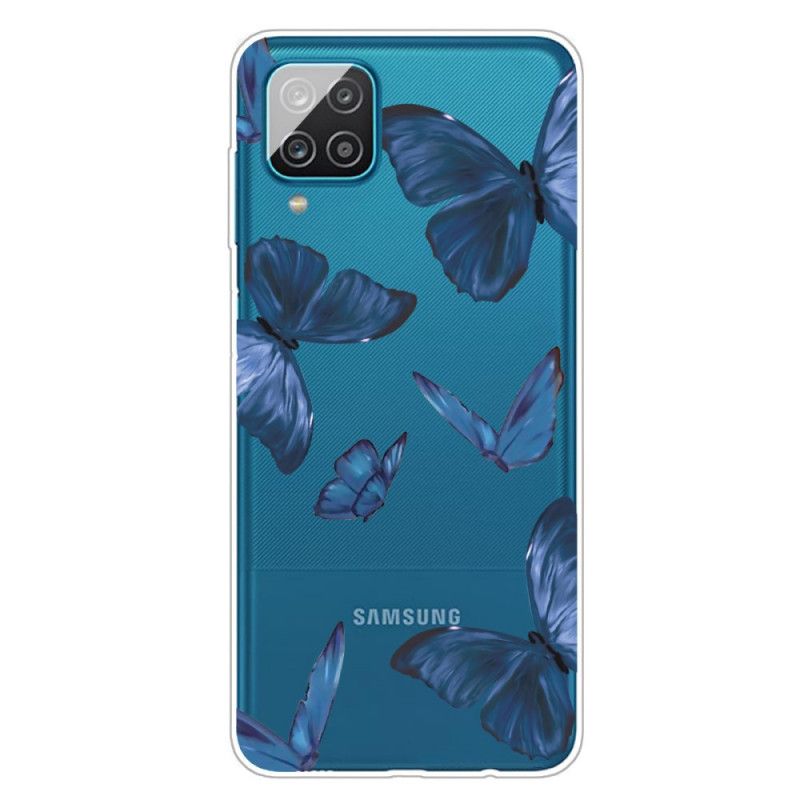 Skal Samsung Galaxy A12 Rosa Vilda Fjärilar