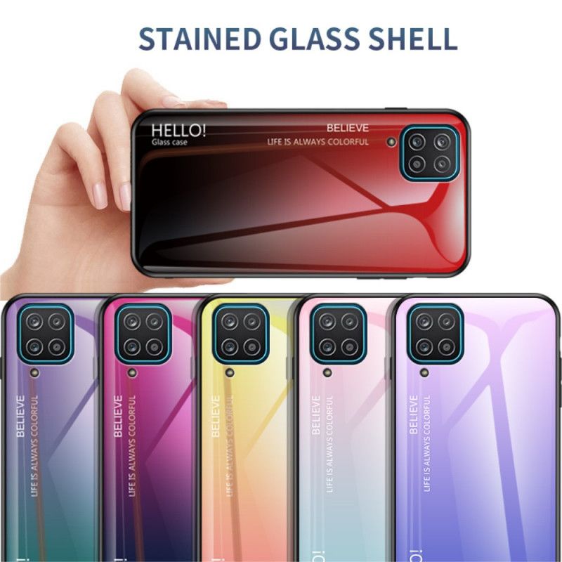 Skal Samsung Galaxy A12 Svart Hej Härdat Glas