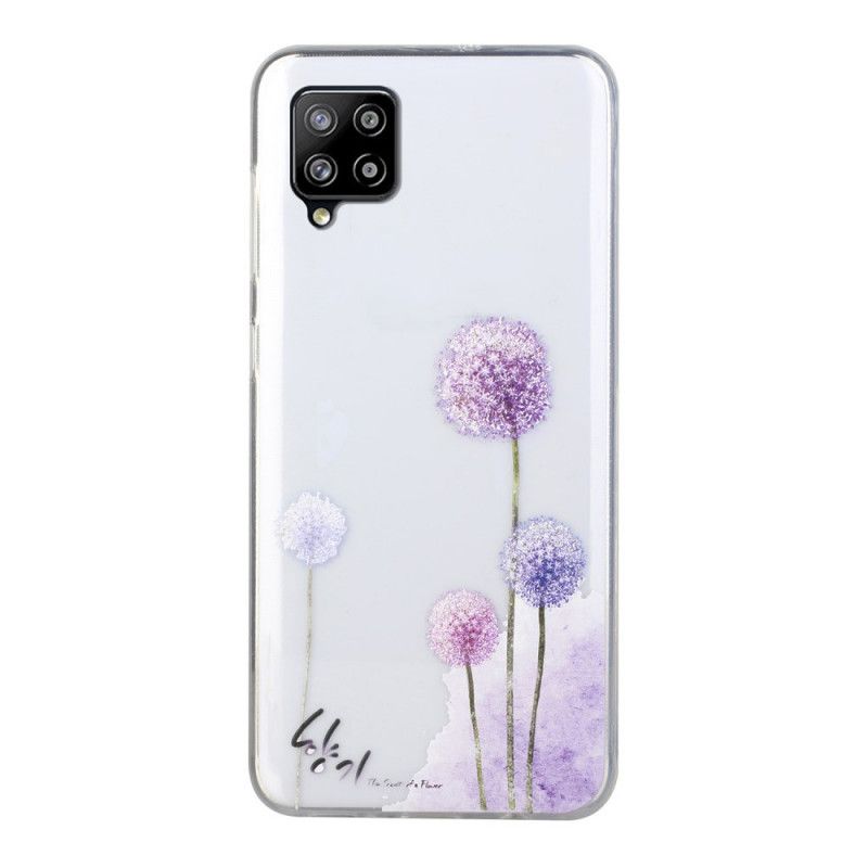 Skal Samsung Galaxy A12 Transparent Färgade Maskrosor