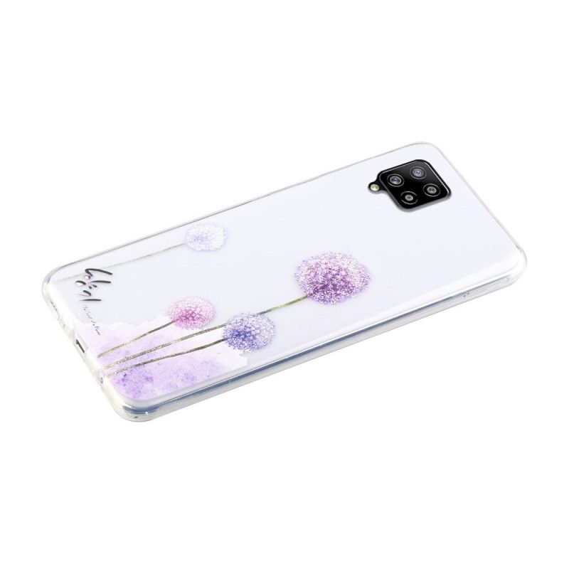 Skal Samsung Galaxy A12 Transparent Färgade Maskrosor