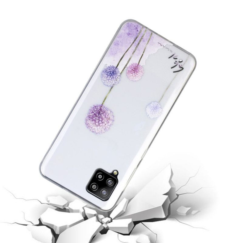 Skal Samsung Galaxy A12 Transparent Färgade Maskrosor