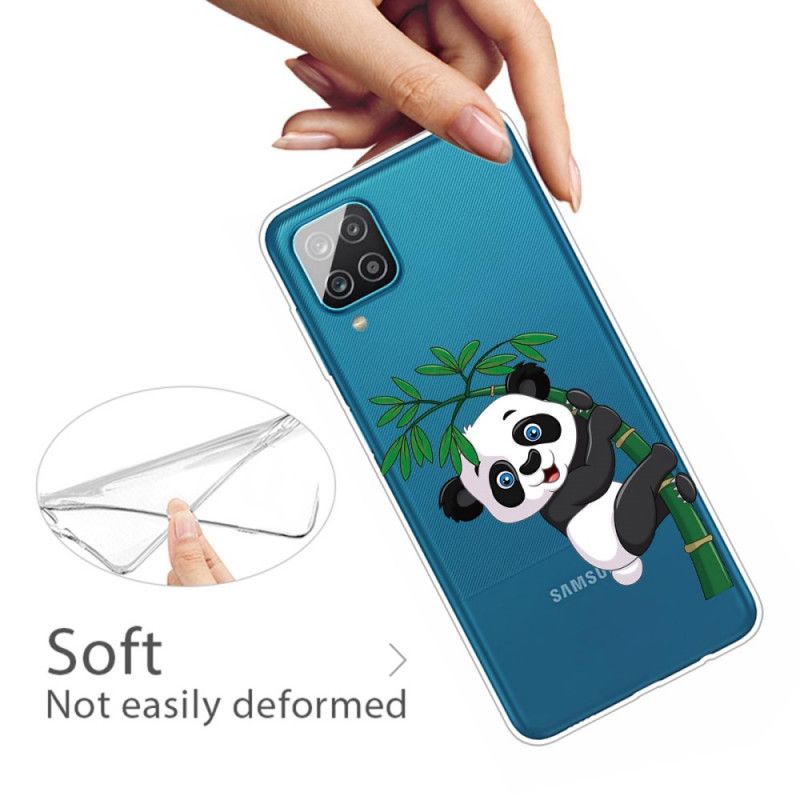 Skal Samsung Galaxy A12 Transparent Panda På Bambu